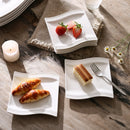 Axya Flora Porcelain Platter Square Dessert Plates Set of 6