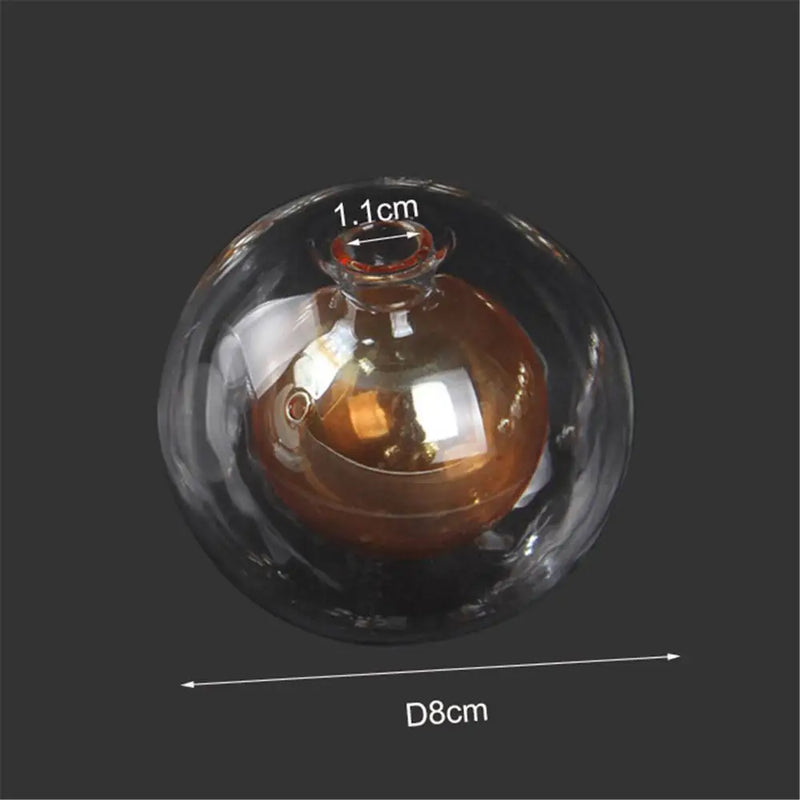 Axyaa White Globe Glass Shade for G4 Bulbs - D8cm D10cm Diameter