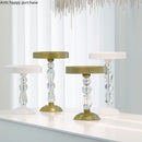 Axya Tall Cake Stand Wrought Iron Crystal Display Tray for Wedding Banquet