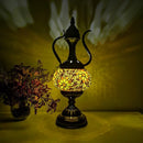 Axyaa Mediterranean Art Deco Turkish Mosaic Table Lamp - Handcrafted Glass Bed Light