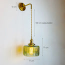 Axyaa Adjustable LED Glass Wall Sconce for Modern Bedroom Decor