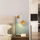 Axyaa Nordic Wood Wall Light 5W LED Bedside Reading Lamp