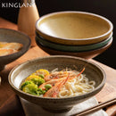 Axya Coarse Pottery Noodle Bowl Set - Japanese Style Deep Creative Salad Bowl