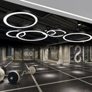 Axya Modern Black White Metal Circle Pendant Lights LED Ring Light