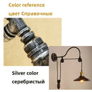 Axyaa Loft Wall Lamp: Adjustable Iron Pulley Light, Industrial Style for Home, Restaurant, Cafe