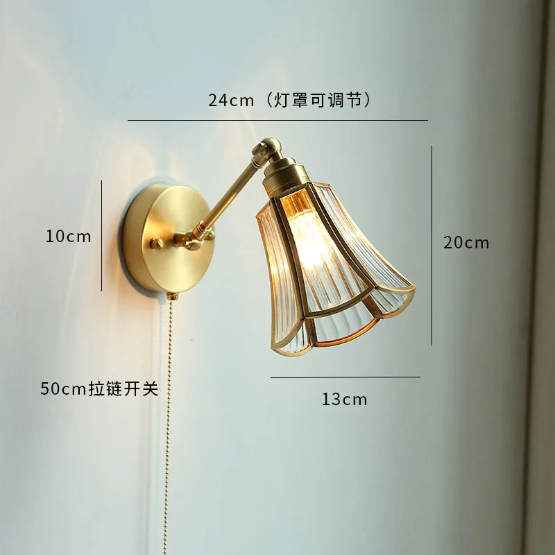 Axyaa Ceramic Modern Wall Lamp with Pull Switch and LED Light