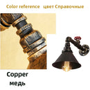 Axyaa Industrial Iron Pipe Wall Lamp for Bedroom, Cafe, and Staircase Lighting Fixtures