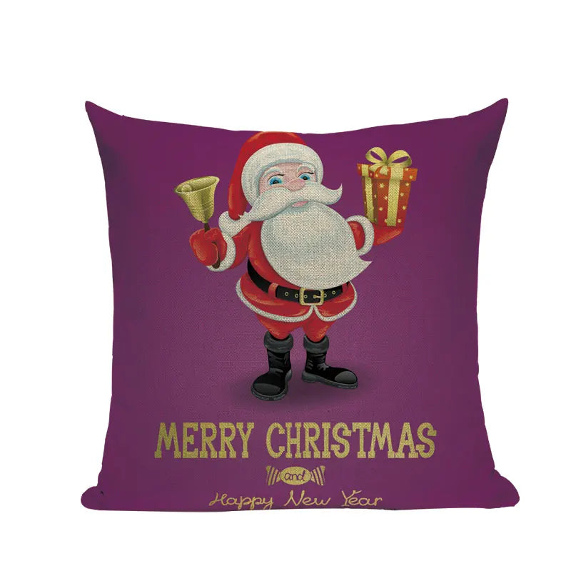 Axyaa Christmas Birthday Cushion Cover 45X45cm - Bedroom Sofa Decor Cojines