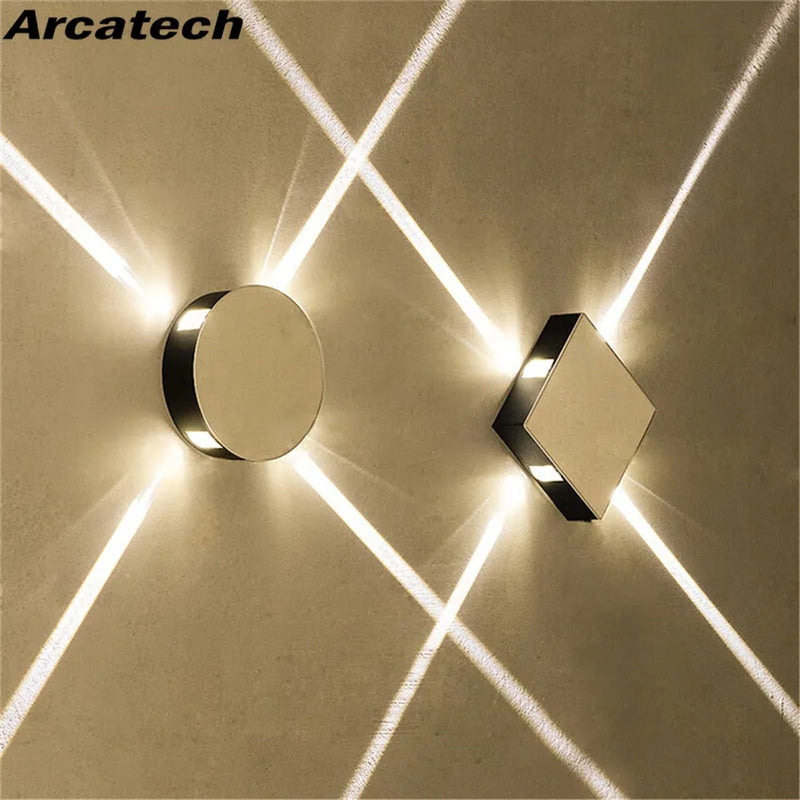 Axyaa Cross Star Wall Lamp - Modern Bedroom Living Room LED Wall Light