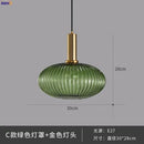Axyaa Nordic Glass Pendant Light for Bedroom Dinning Living Room - Modern LED Hanglamp