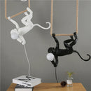 Axya Resin Monkey Pendant Lights: Stylish Horizontal Hanging Lighting Fixtures