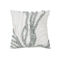 Beige Grey Tufted Coral Pillow Cover by Axyaa for Stylish Home Decor