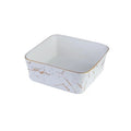 Axyaa Marble Pattern Ceramic Fruit Salad Bowl Snack Plate - European Style
