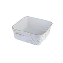 Axyaa Marble Pattern Ceramic Fruit Salad Bowl Snack Plate - European Style