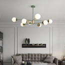 Axyaa Glass Ball Chandelier LED Lighting for Living Room, Dining Room, Study