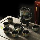 Axya Ceramic Chinese Tea Set for 6 People, Complete Kung Fu Travel Teacup Set