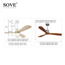Axya Wood Ceiling Fan with Lights Remote Control - 220v Bedroom Ventilador De Teto