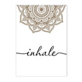 Axyaa Bohemian Floral Beige Canvas Print Yoga Zen Wall Art Poster Decor