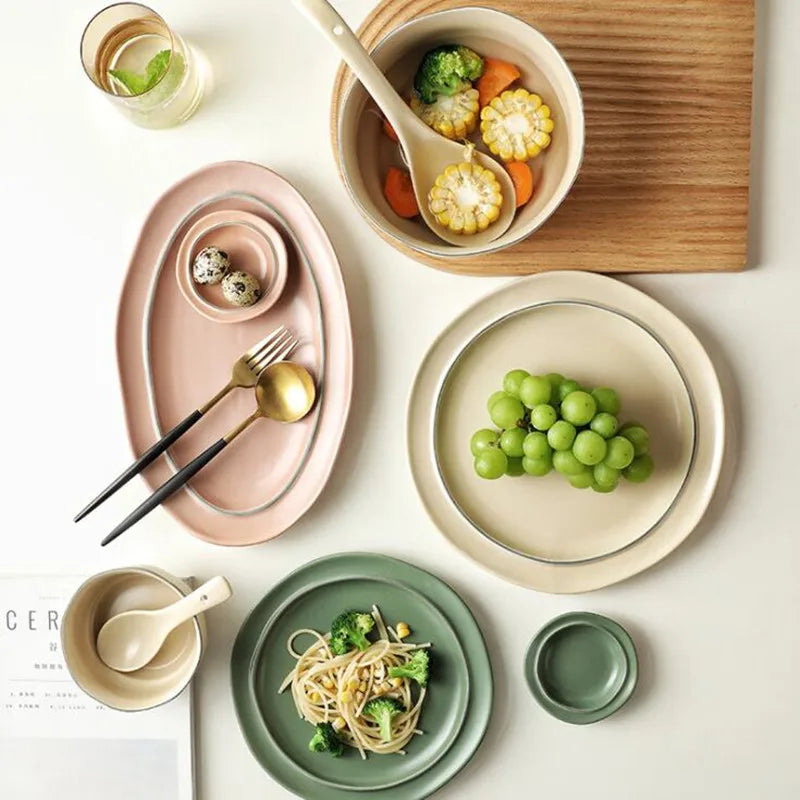 Axya Nordic Ceramic Dinnerware Set for Stylish Home Dining