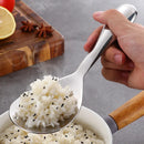 Axyaa Stainless Steel Rice Spoon, Long Handle Japanese Style Utensil