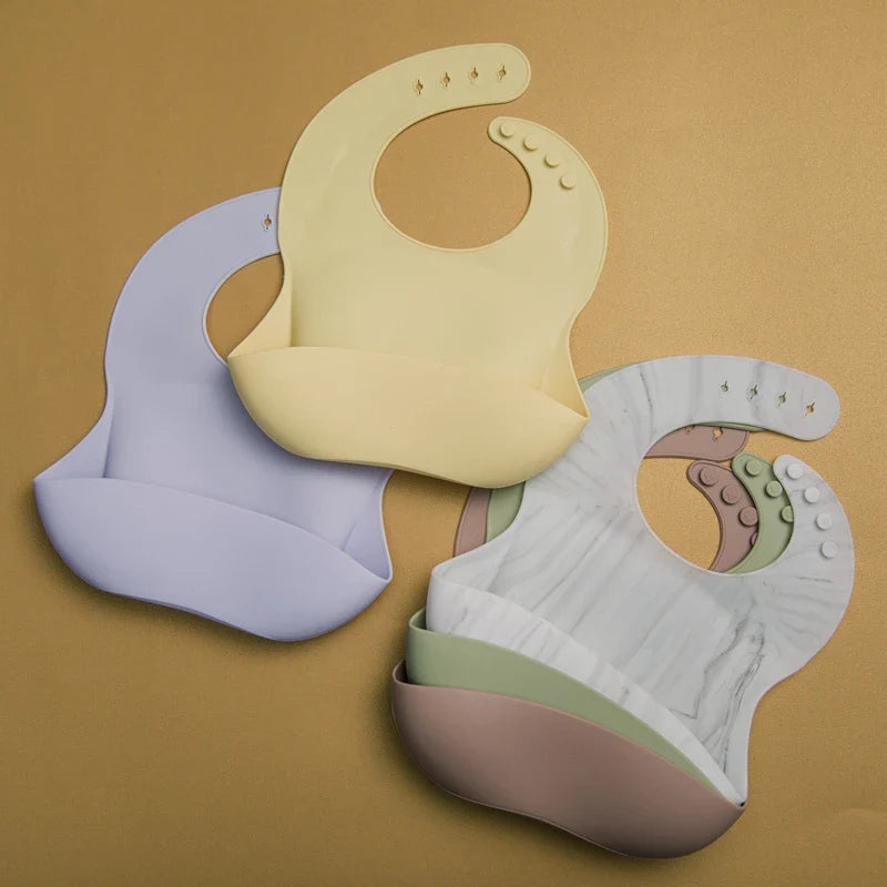 Axya Silicon Baby Bib Waterproof Cartoon Dinosaur Printgender Neutral