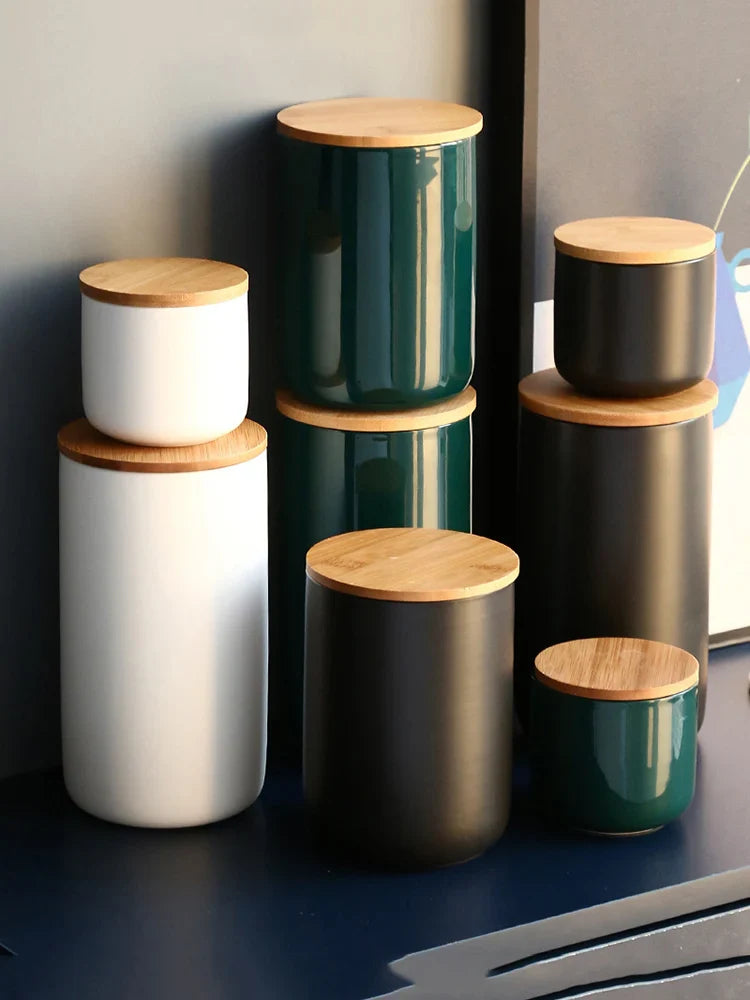 Axya Ceramic Sealed Storage Jar Set