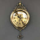 Axya Retro Swing Wall Clock - Silent Quartz European Living Room Timepiece