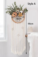 Axyaa Round Flower Pot Macrame Wall Hanging for Bohemian Room Decor