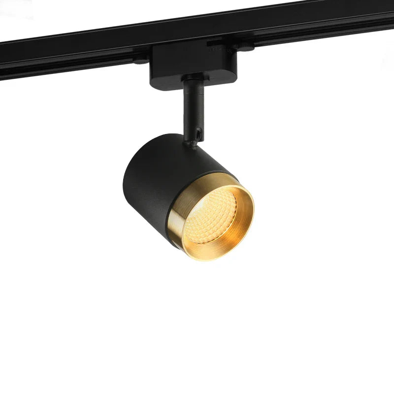 Axyaa Black Aluminum LED Track Spotlight - Adjustable Luxury Ceiling Light Display