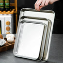 Axyaa Stainless Steel Food Storage Tray for Steamed Sausage, Fruit, Pastries, and More