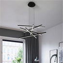 Axyaa Black Acrylic LED Chandelier for Modern Minimalist Home Interior Lighting