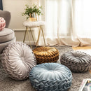 Velvet Round Cushion 40x40cm, Pink/Blue, Home Decor for Sofa, Chair, Car - Axyaa Brand