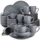 Axyaa MODA Grey Stoneware Dinner Set - 48 Piece Tableware Collection