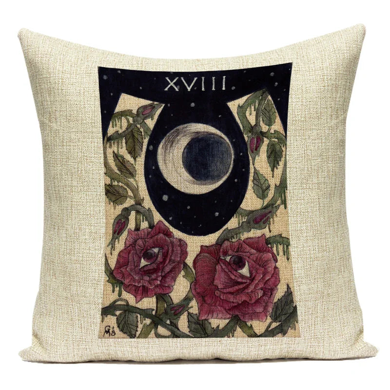 Axyaa Retro Pet Pattern Cushion Cover - Decorative Sofa Linen Pillow Case