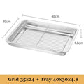 Axyaa Stainless Steel Baking Pan Cooling Rack Grid Bread Pastry Tray BBQ Oil Filter