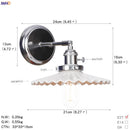 Axyaa Amber Glass Ball Wall Lights Modern LED Wall Lamp