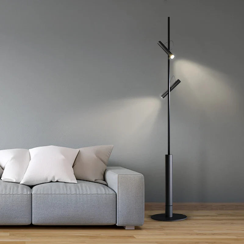 Axyaa Nordic Minimalist LED Spotlight Floor Lamp for Modern Living Room and Bedroom