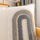 Axyaa Abstract Grey Boho Style Cushion Cover for Home Decor