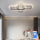 Axyaa Modern LED Ceiling Light for Living Room, Bedroom & Study, Black/Gold Color, AC85-265V