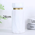 Nordic Marble & Gold Trim Vase by Axyaa - Modern Ceramics for Home Decor
