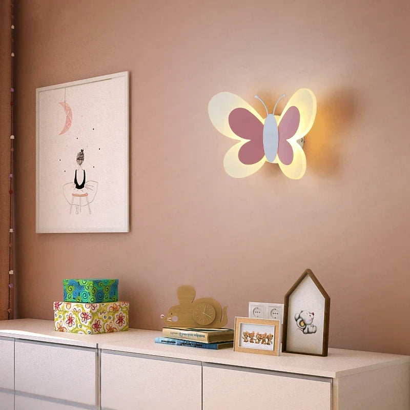 Axya Butterfly Girl Room Lamp - Cartoon Children's Creative Energy-Saving Lighting