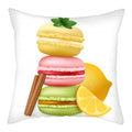 Axyaa Biscuits Cake Print Decor Pillow Cover for Home Sofa Decoration