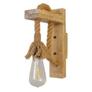 Axyaa Vintage LED Wall Lamp Rope Wooden Interior Lighting Fixtures