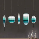 Axyaa Night Flow Blue Glass Teardrop Pendant Light - Italian Design Replica