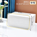 Axyaa Transparent Plastic Tray: Large Rectangle Pallet for Tea, Drink, Grocery Storage.