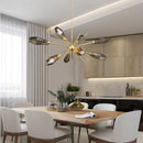 Axya Modern Glass Living Room Chandelier