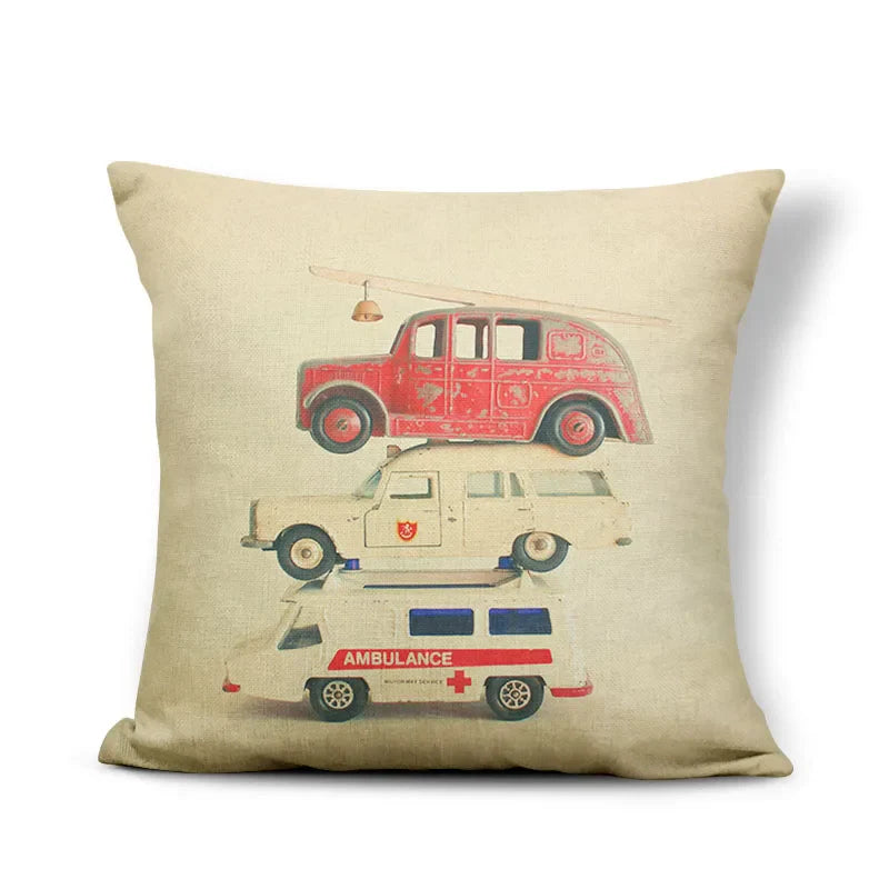 Axyaa Retro Record Camera Pillow Cover - 45X45CM