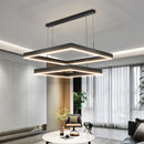 Axyaa Modern Square Ceiling Chandelier LED Pendant Lamp for Living and Dining Room