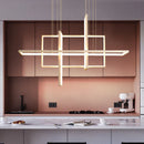 Axyaa Geometric Aluminum Pendant Light for Living Bedroom Restaurant Dining Kitchen