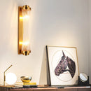 Axyaa Postmodern Crystal Wall Lamp: Minimalist Luxury LED Lights for Living Room, Bedroom, and Aisle